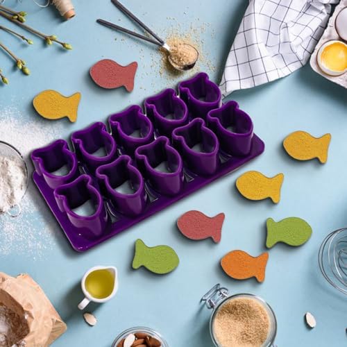 Mini Fish Cookie Cutter 1 Inch - Purple