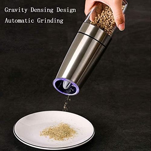 Electric Salt Pepper Grinder Set - Blue Light