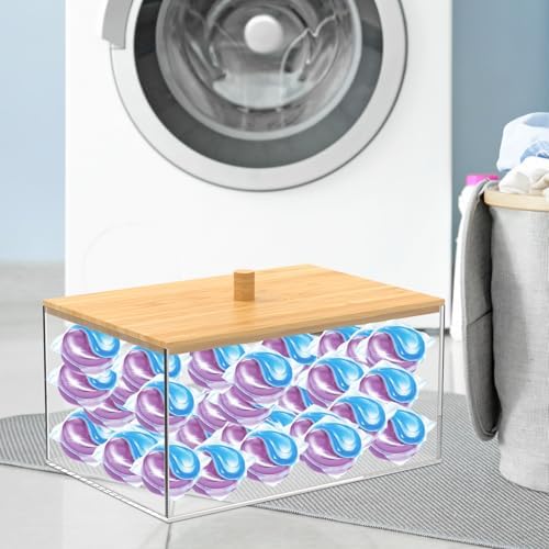 Laundry Holder with Bamboo Lid