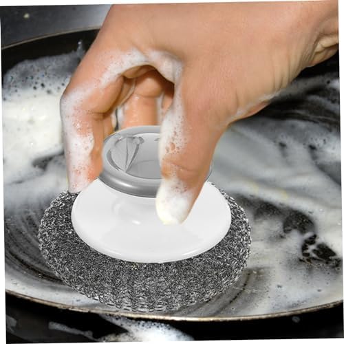 IMIKEYA 5pcs Stainless Steel Cleaning Ball Eraser Mop Skirting Board Cleaner