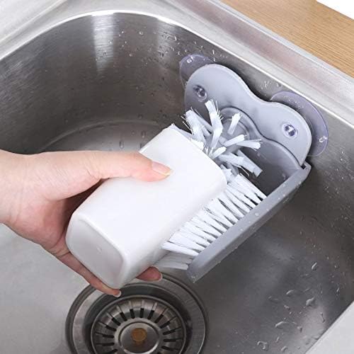 Portable Rotating Wall Suction Glass Cup Cleaning Brush