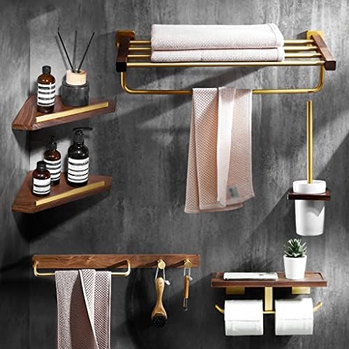 LUCEAE Solid Wood Bathroom Towel Rack