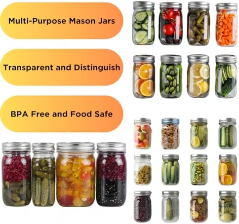 Pure Ease Mason Jars 16oz Set
