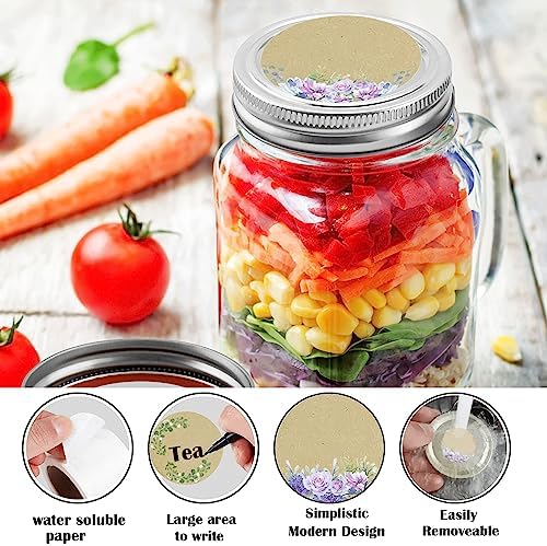 Durable 200-Piece Mason Jar Labels
