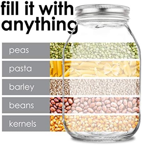Perfect 4-Pack of Glass Mason Jars for Canning and Storage