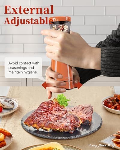 TOMEEM Electric Salt Pepper Grinder Set with Storage Base