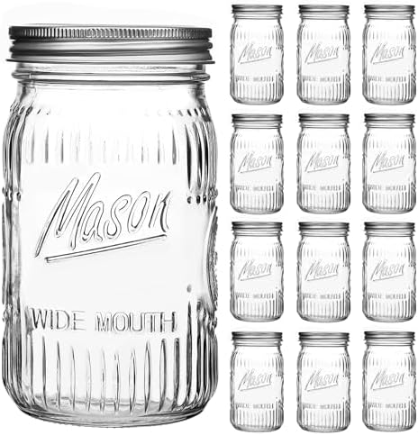 32 oz Wide Mouth Mason Jars for Canning and Storage