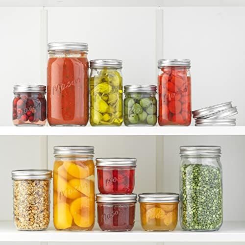JoyJolt Mason Jars 32 Oz 6-Pack