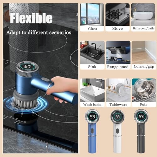 Digital Electric Cleaning Brush Portable Multifunctional Kitchen brush