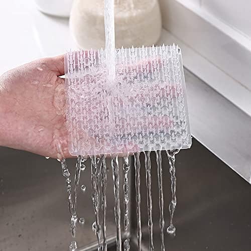 Dish Washer Holder with Handle Silicone Kitchen Gadget for Easy Cleaning