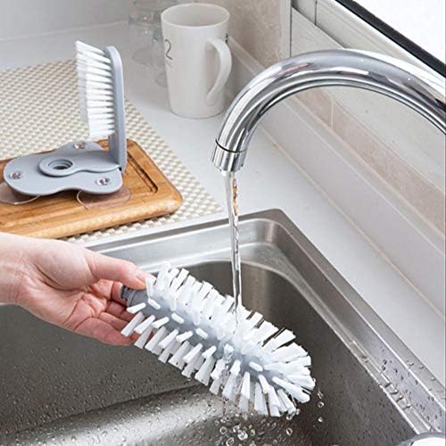 Glass Cup Washer with Suction Cup Brush for Home Use