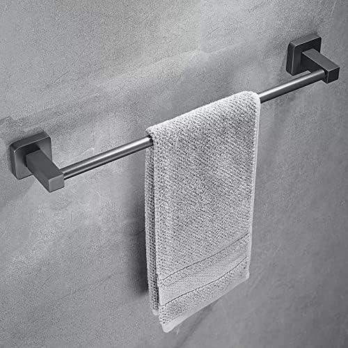 LIQNGWNG Single Shower Towel Rail Stainless Steel Towel Hanger 40cm Grey