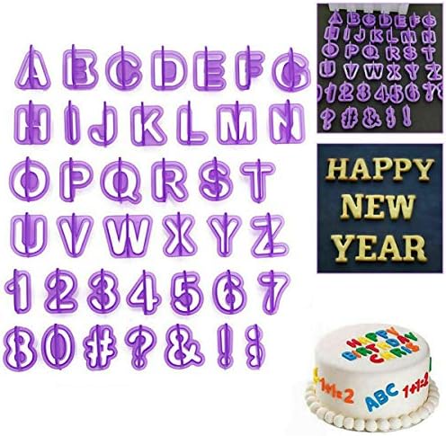 BABYunctions Letter and Number Fondant Cutters Set 40-Piece
