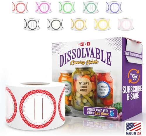 Mess Dissolvable Jar Labels