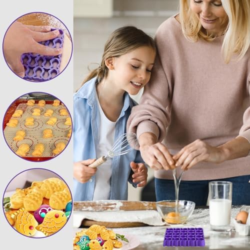 Mini Fish Cracker Cookie Cutter 25 cavities Gold for Baking Cooking