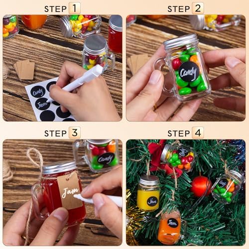 30-Pack Mini Mason Jars Set