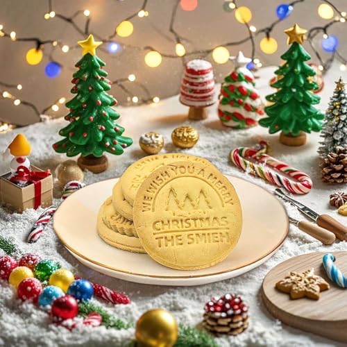 Personalized Christmas Cookie Stamp Set 2PACK Unique Functional for Baking