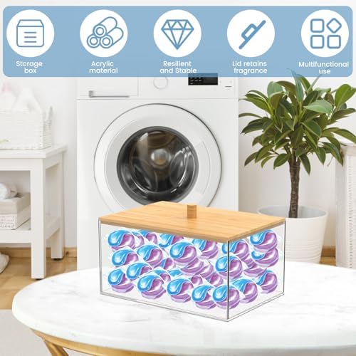 Laundry Holder with Bamboo Lid