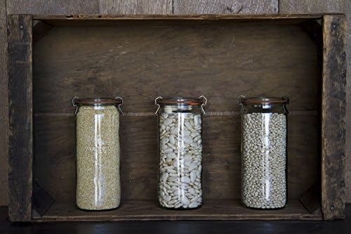 Set of Six 115oz Rounded Cylindrical Jars for Canning