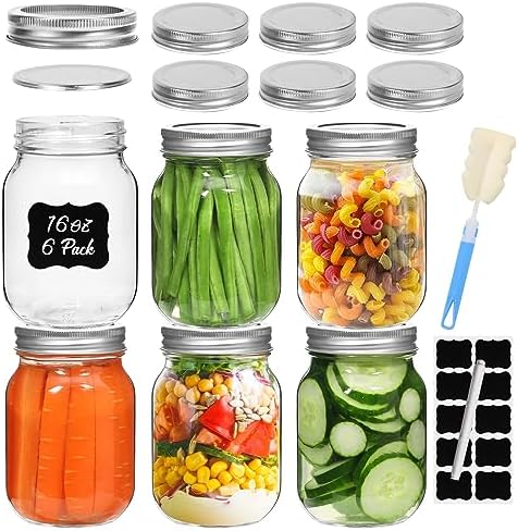 Perfect 6-Piece Mason Jar Set for Canning More