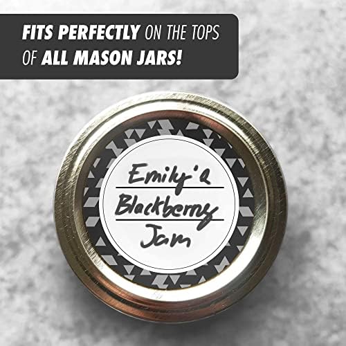 Mess Dissolvable Labels for Mason Jars 2 Black