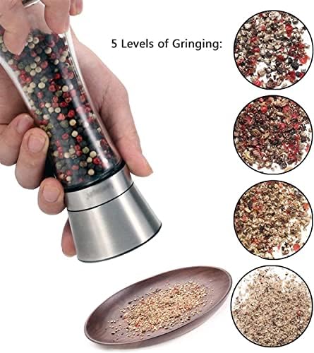 Stylish 2-Piece Salt Pepper Grinder Set