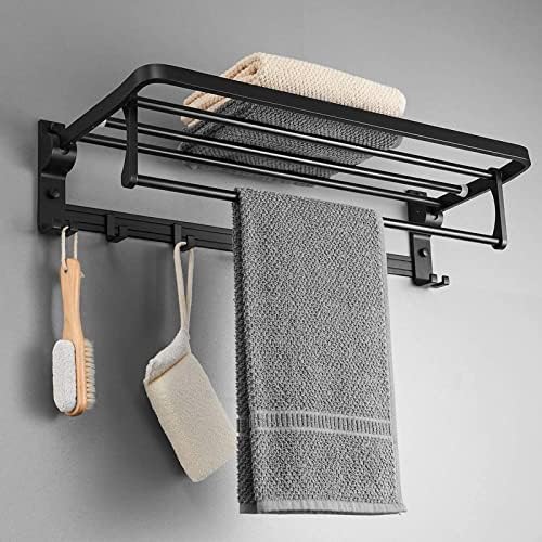 FOLDABLE BLACK TOWEL STAND