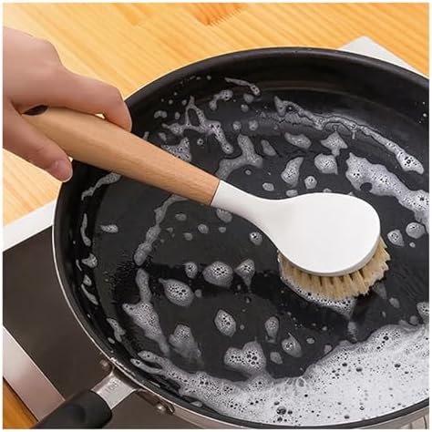 Kitchen Cleaning Brush with Natural Wooden Handle