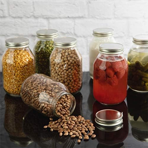 Perfect 4-Pack of Glass Mason Jars for Canning and Storage