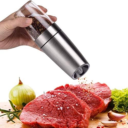Electric Salt Pepper Grinder Set - Blue Light
