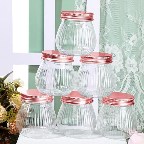 Yungyan 50-Piece 4 oz Rose Gold Mason Jars with Lids