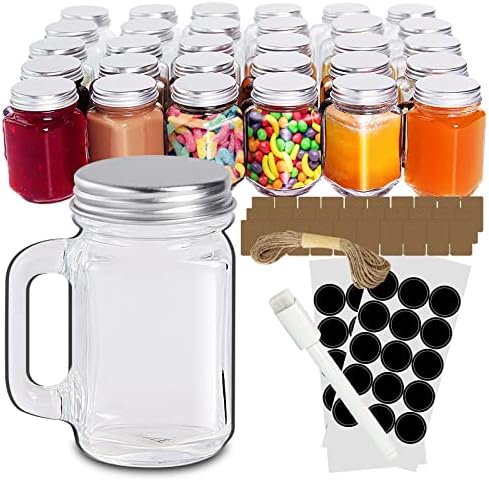 30-Pack Mini Mason Jars Set