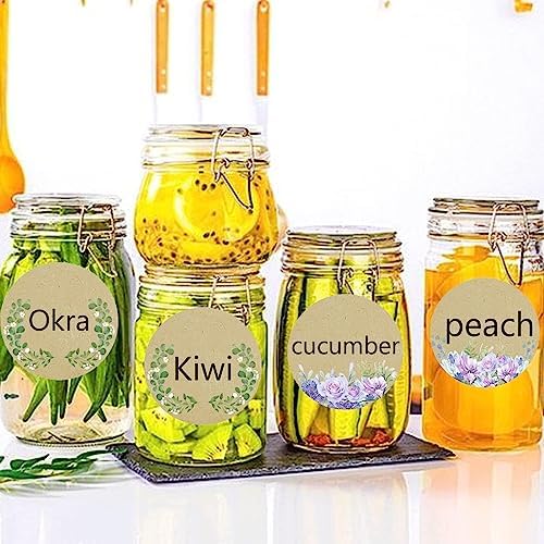 Durable 200-Piece Mason Jar Labels