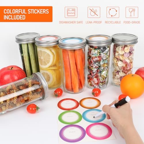 24 oz Mason Jars with Airtight Seals