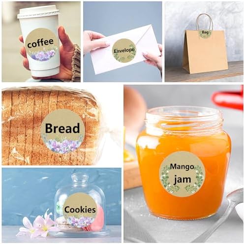 Durable 200-Piece Mason Jar Labels