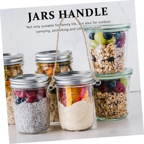 5pcs Mason Jar Wire Handles with Rope 1