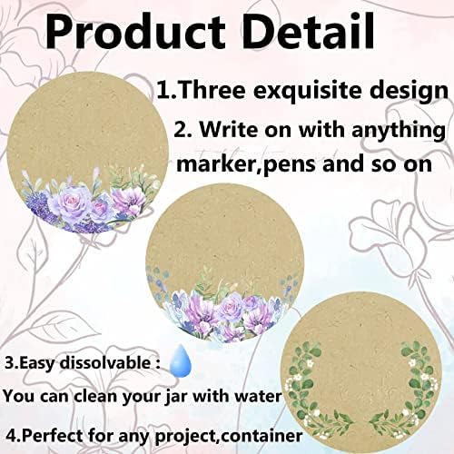 Durable 200-Piece Mason Jar Labels