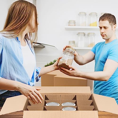 Hsei 3 Pcs Cardboard Canning Jar Storage Boxes with Dividers