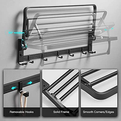 FOLDABLE BLACK TOWEL STAND