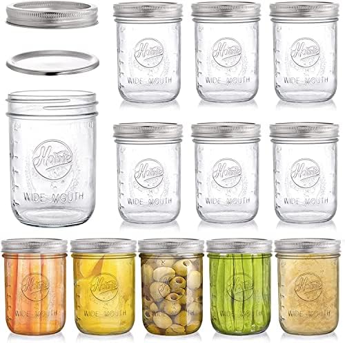 Tebery 12-Piece Mason Jar Set Airtight Canning Jars