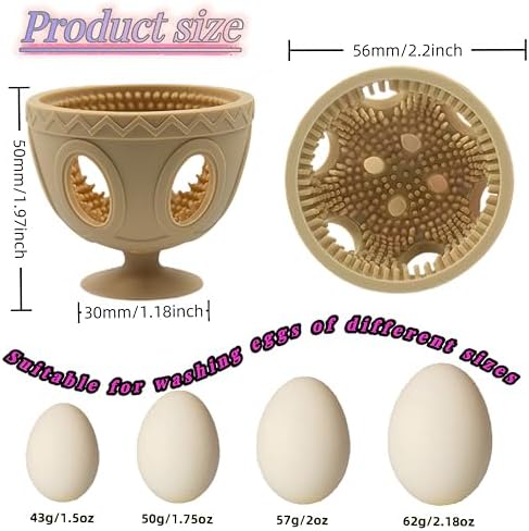 2-Piece Silicone Egg Cleaning Machine Electric Food Grade 100 SAFE