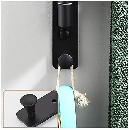 Black Towel Rack Wall Mounted 3 Rod 180 Degree Rotation