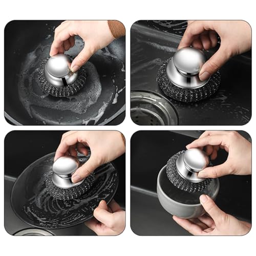 EPIPHQNY Steel Wool Scrubber Set for Cast Iron Grills