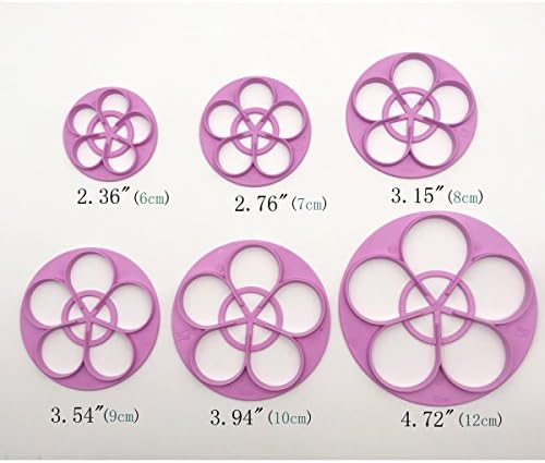 Plastic Rose Flower Cutters Set for Cake Decoration
