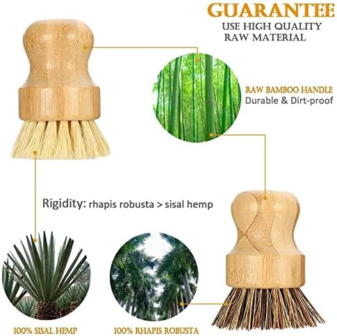 Geuxe Bamboo Dish Brush Set of 4