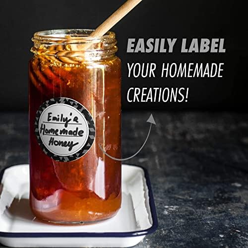 Mess Dissolvable Labels for Mason Jars 2 Black