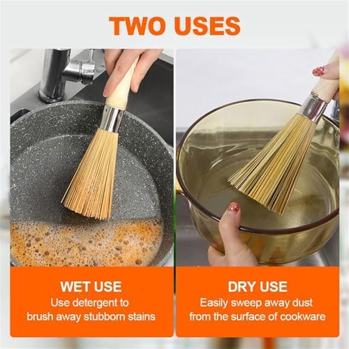 Natural Cleaning Brush Set for Home Kitchen Use