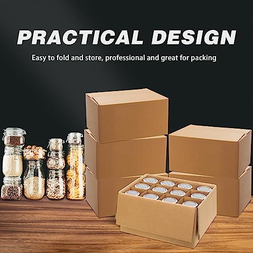 Hsei 3 Pcs Cardboard Canning Jar Storage Boxes with Dividers