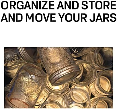 Premium Mason Jar Storage Boxes 12oz with Dividers Stackable Made in USA