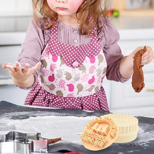 Personalized Christmas Cookie Stamp Set 2PACK Unique Functional for Baking
